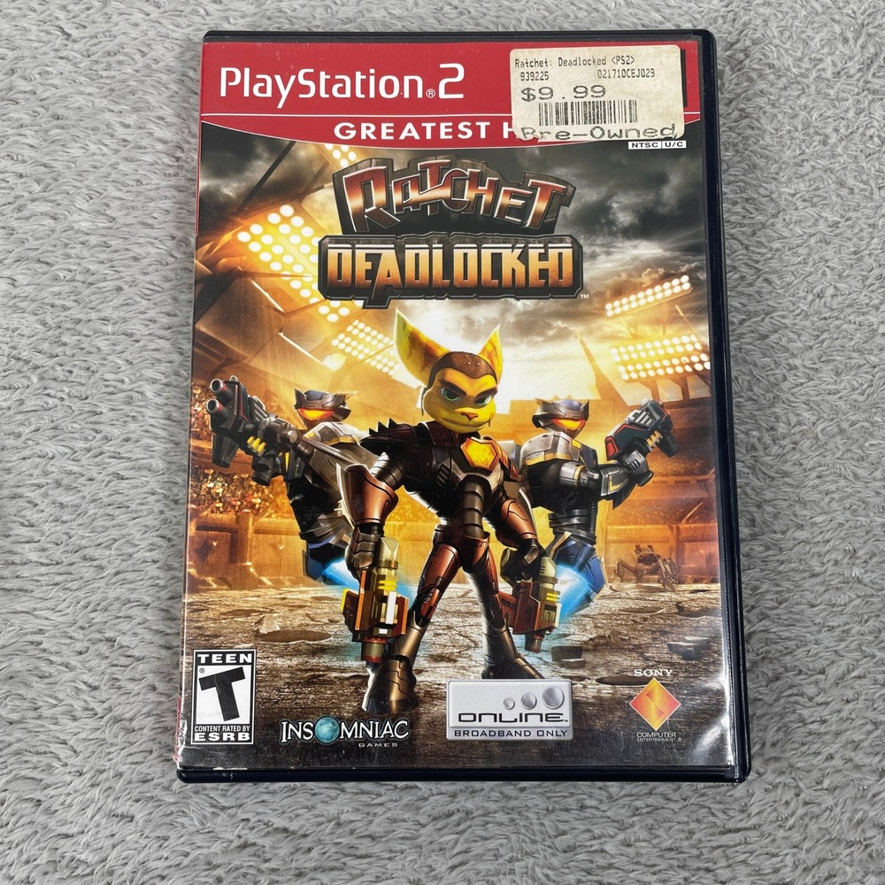 Ratchet Deadlocked PS2 Greatest Hits Game Manual Case Sony PlayStation 2 2005
